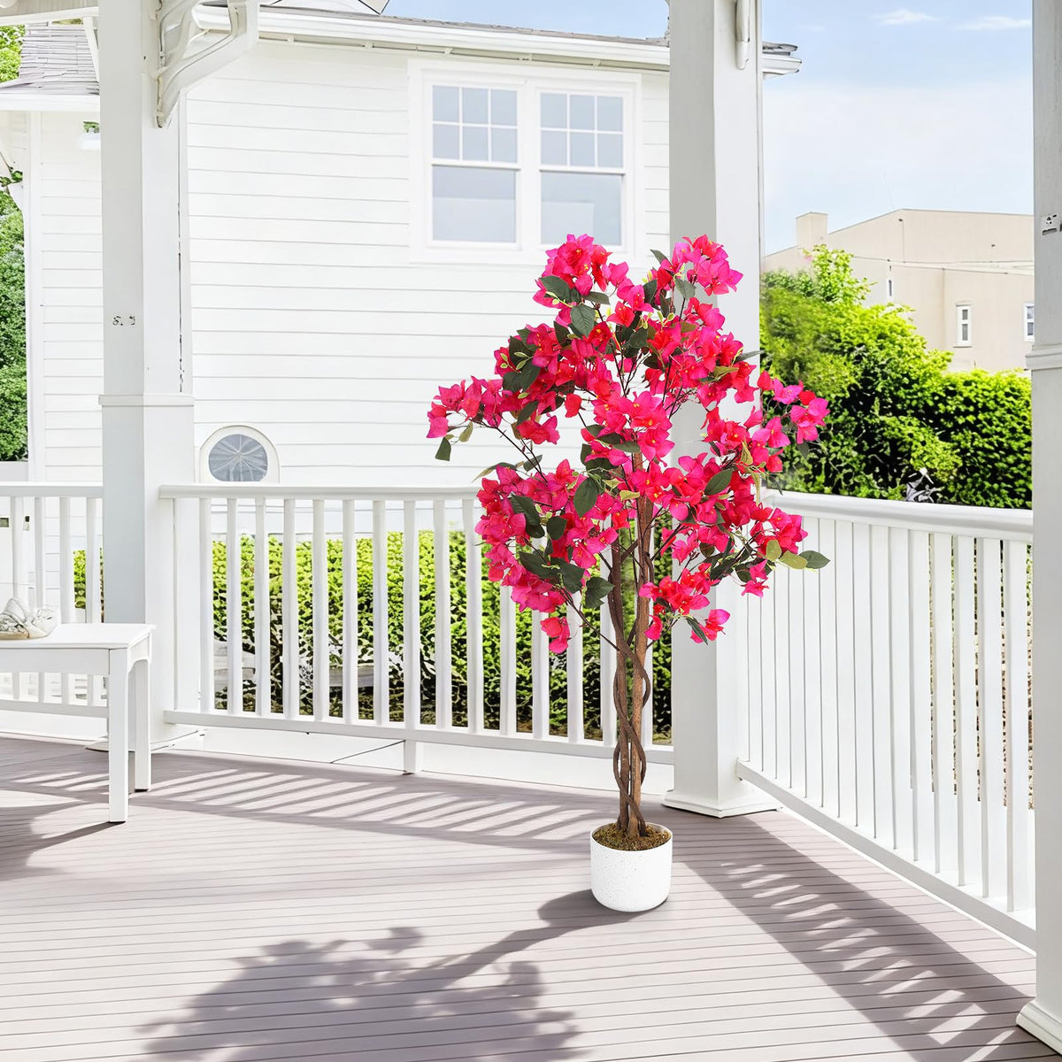 Árbol artificial de buganvilla Garvee de 120 cm